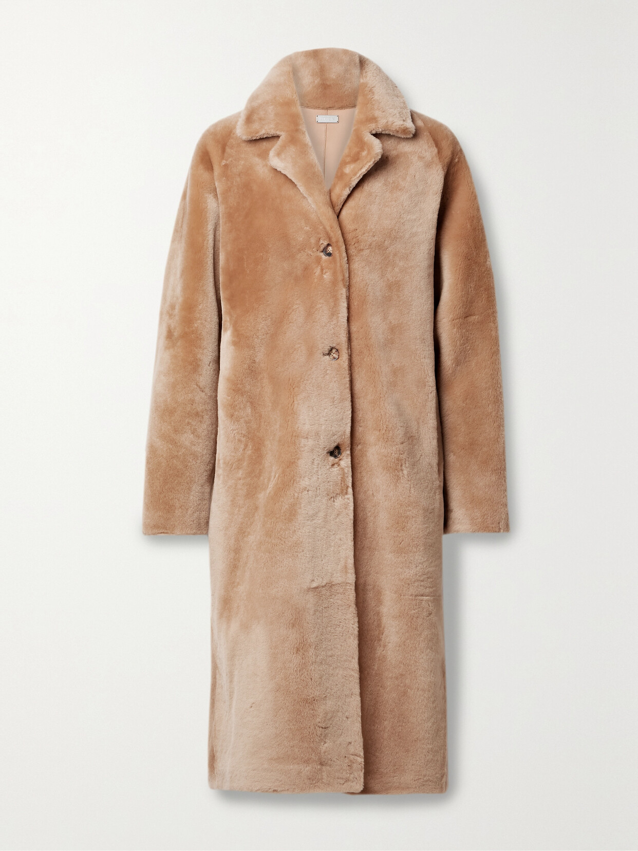 Utzon Cassidy Reversible Shearling Coat In Brown