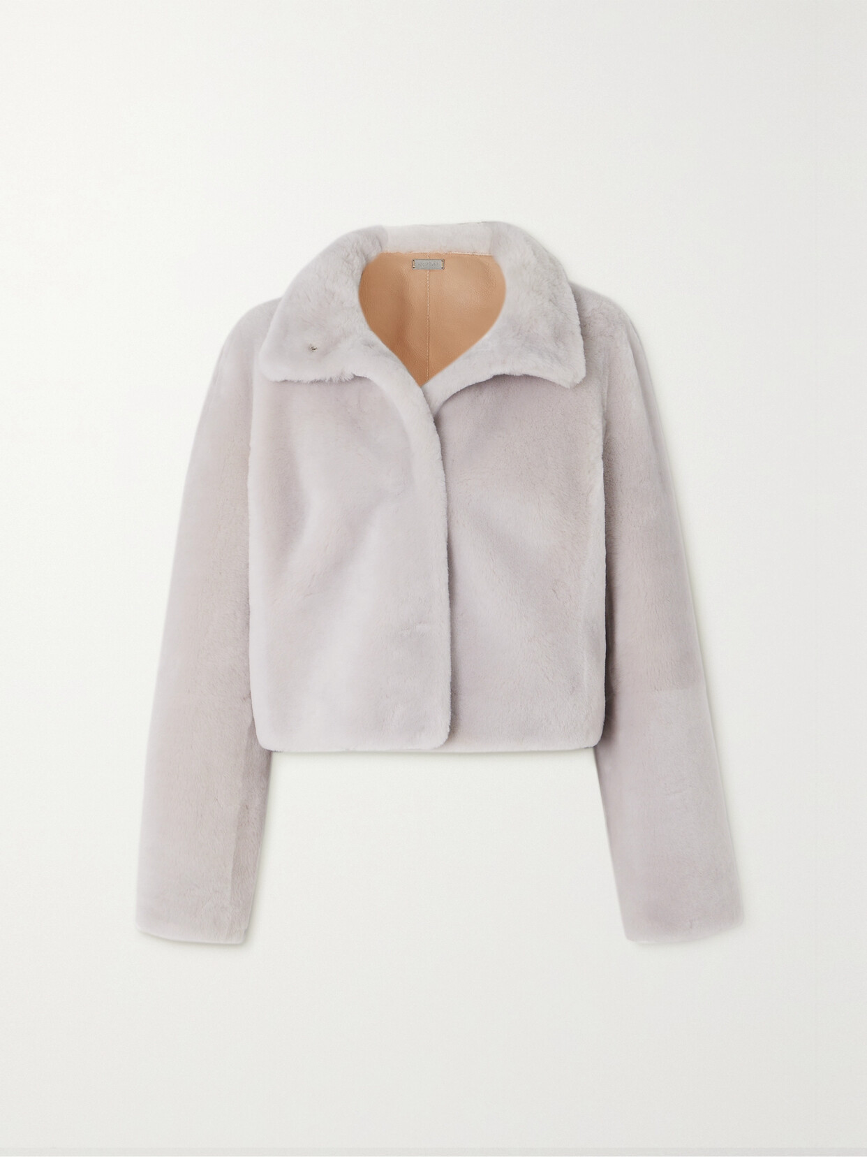 UTZON - Jean Cropped Shearling Jacket - Off-white