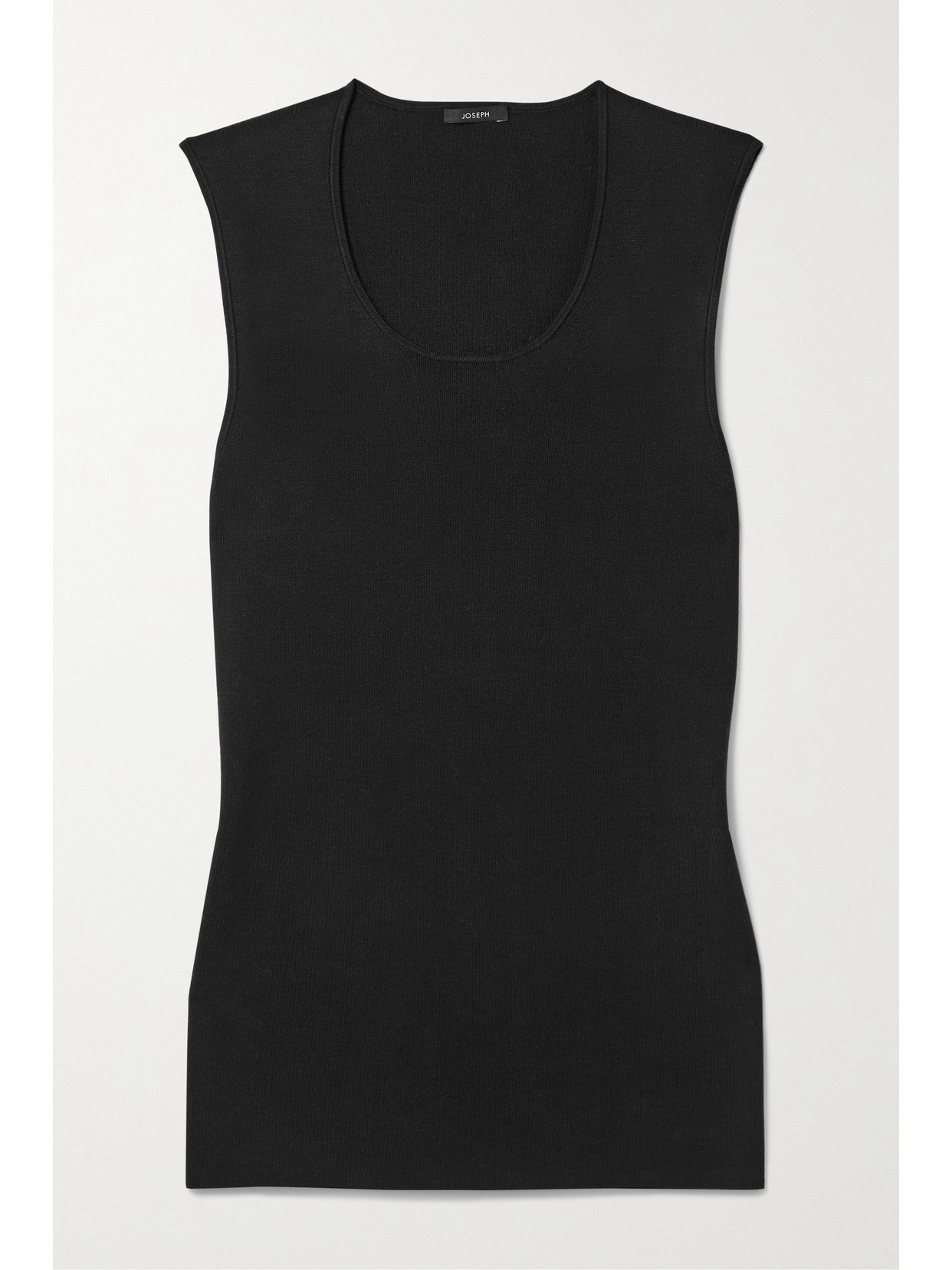 Joseph Scoop-neck Stretch Silk Tank In Black