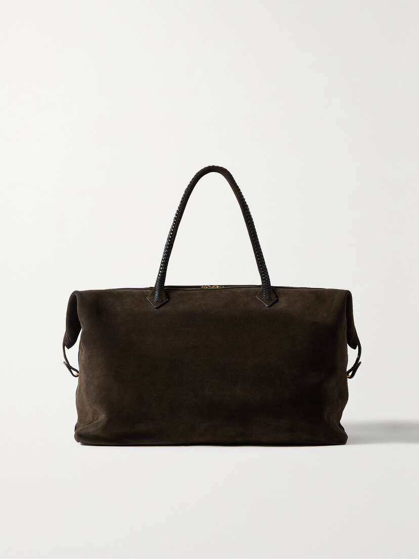 Métier Vérité Large Leather-trimmed Suede Tote