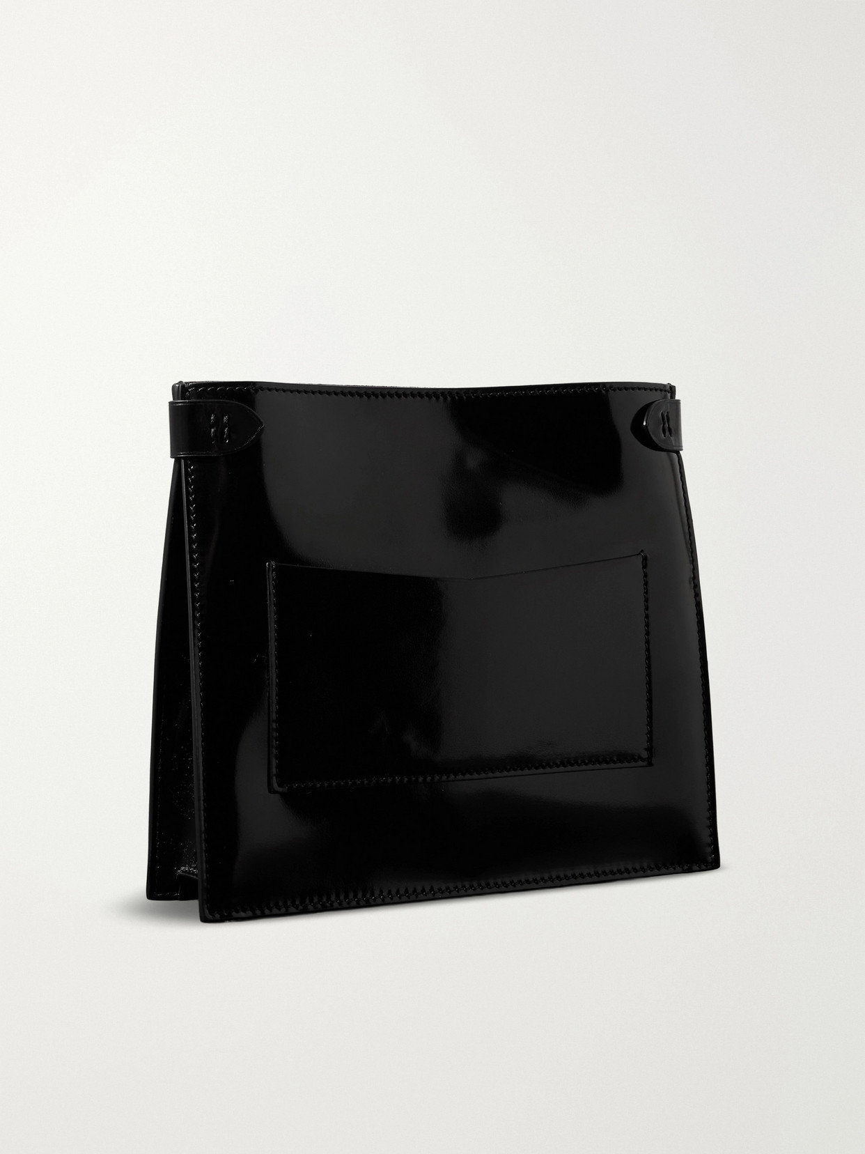 Métier - Stowaway Glossed-Leather Shoulder Bag