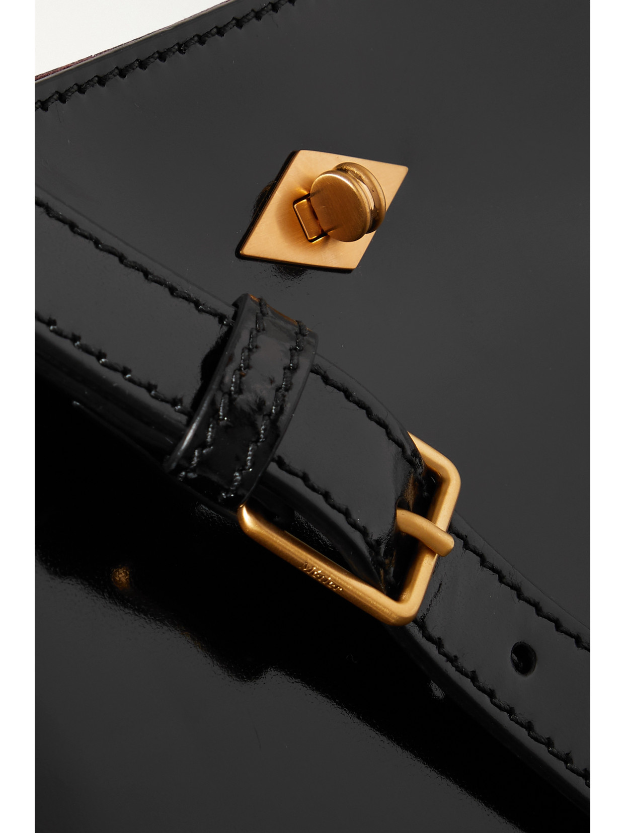Métier - Stowaway Glossed-Leather Shoulder Bag