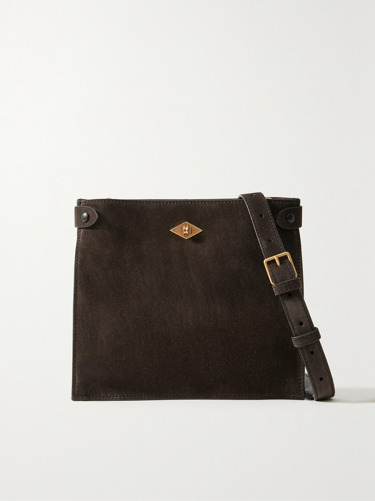 Metier Stowaway Suede Shoulder Bag In Brown