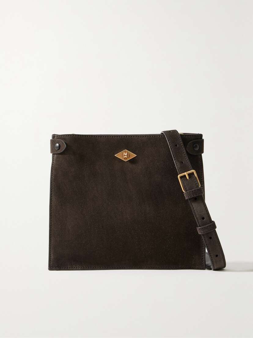 Métier Stowaway Suede Shoulder Bag