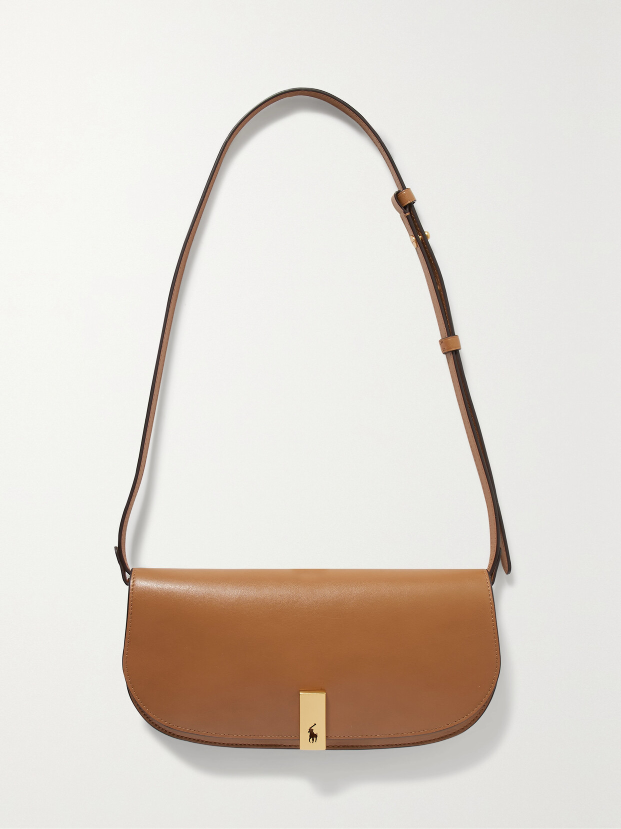 Polo by Ralph Lauren, Bags, Polo Ralph Lauren Womens Brown Adjustable  Strap Leather Concho Crossbody Bag