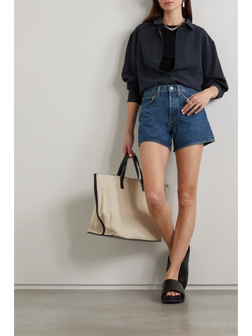Agolde Parker Long Clean organic denim shorts