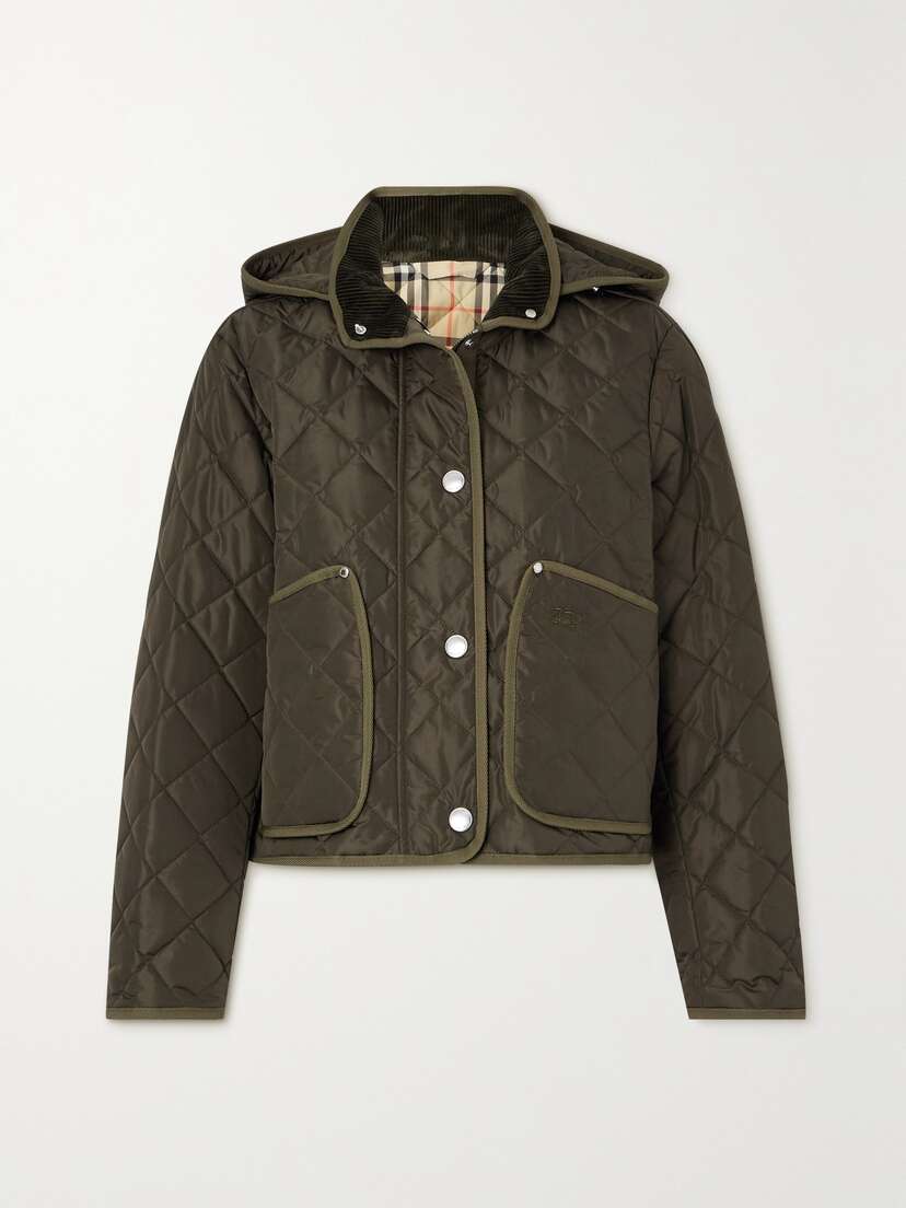 Burberry Grosgrain-trimmed Quilted Shell Jacket