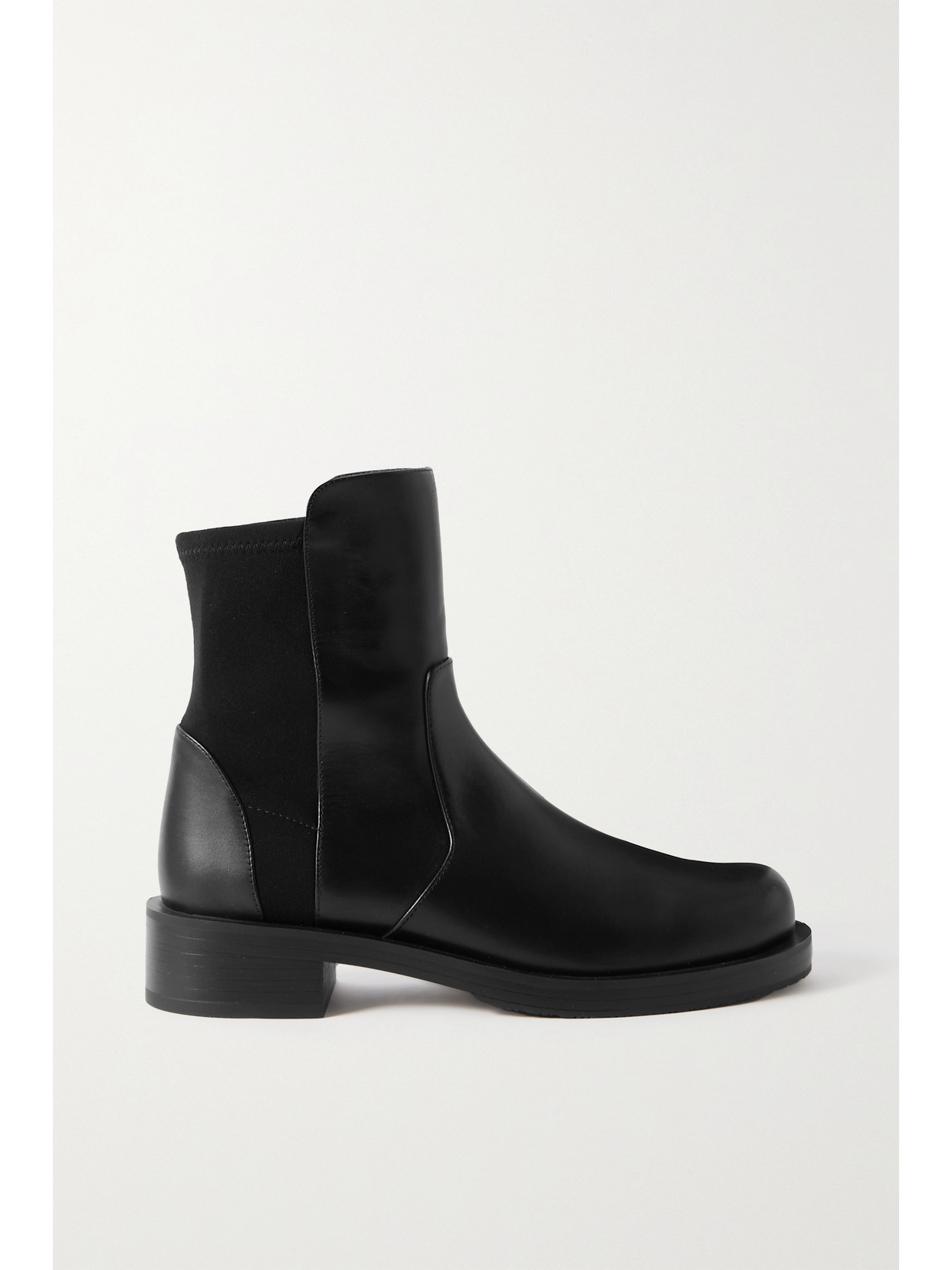 Stuart Weitzman 5050 Bold Leather Ankle Boots In Black