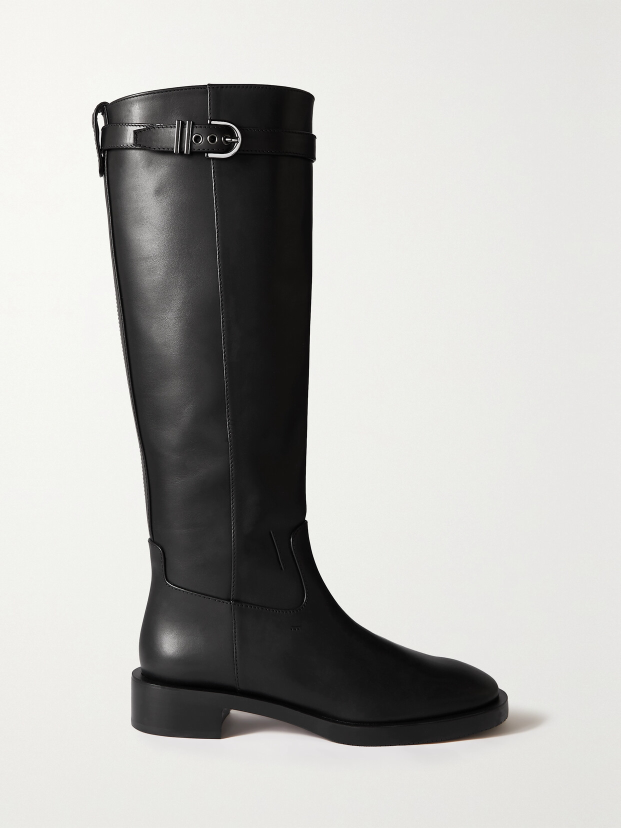 Stuart Weitzman - Maverick Buckled Leather Knee Boots - Black