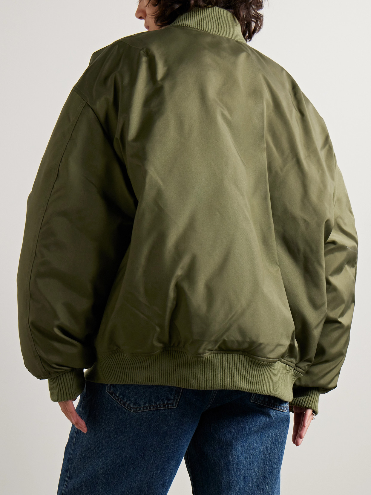 Wardrobe.nyc Reversible Bomber Jacket In Green