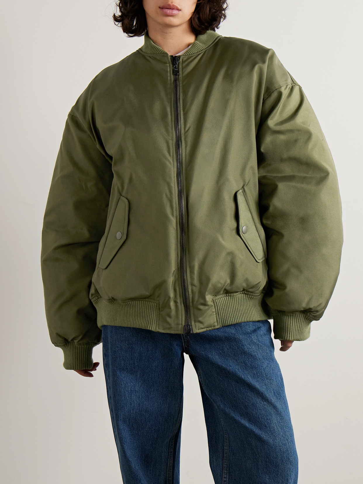 Wardrobe.nyc Reversible Bomber Jacket In Green