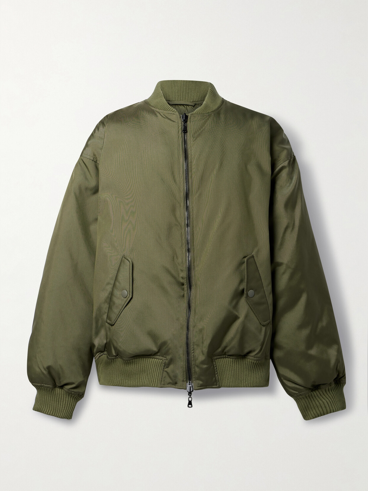 WARDROBE. NYC - Reversible Quilted Shell Bomber Jacket - Green