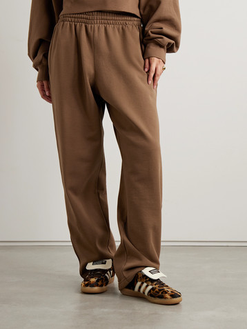 Wardrobe.NYC + Hailey Bieber cotton-jersey wide-leg sweatpants
