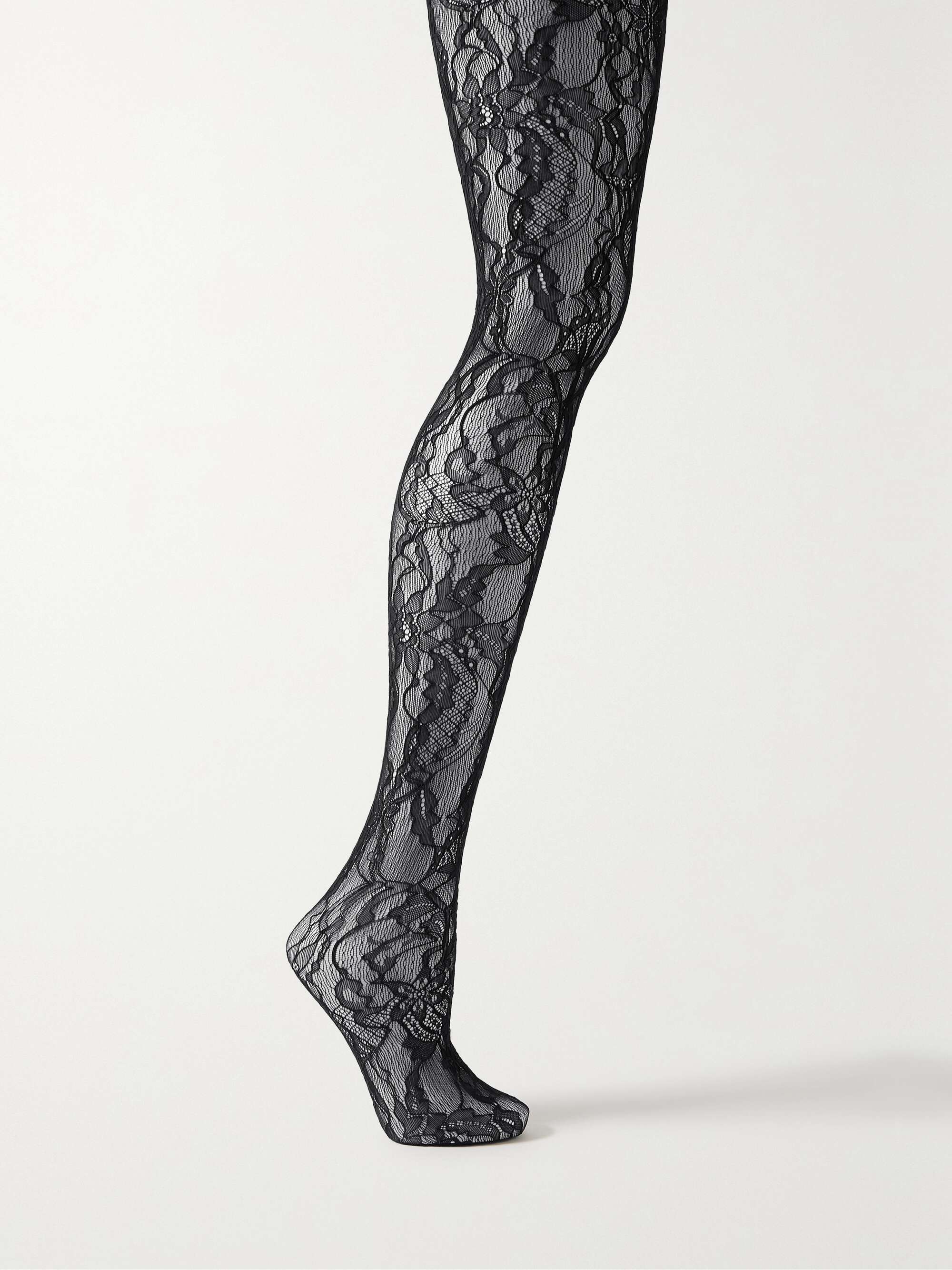 WARDROBE.NYC Lace Tights Women Black Pants XXL
