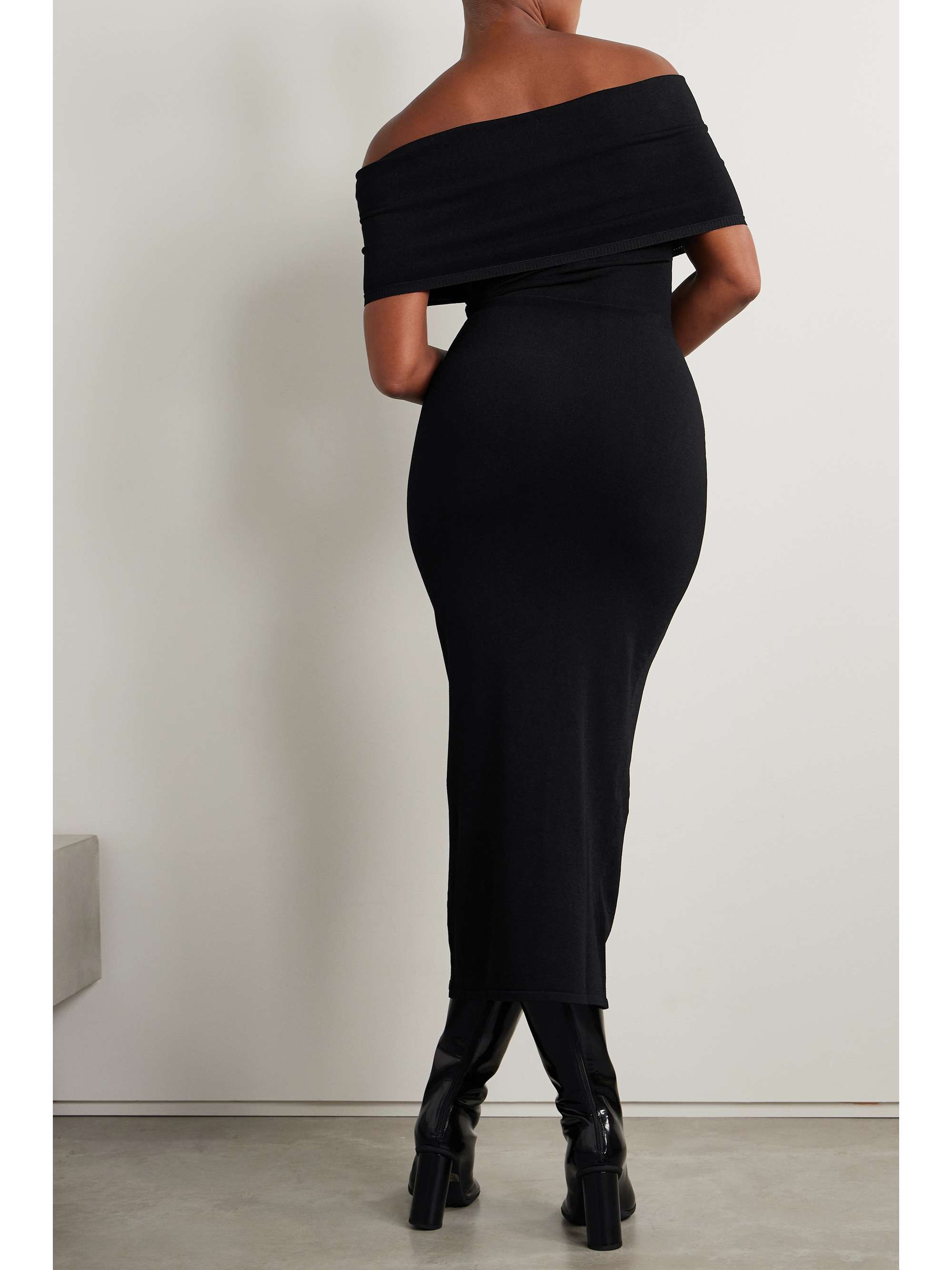 WARDROBE.NYC Offtheshoulder stretchjersey midi dress NETAPORTER