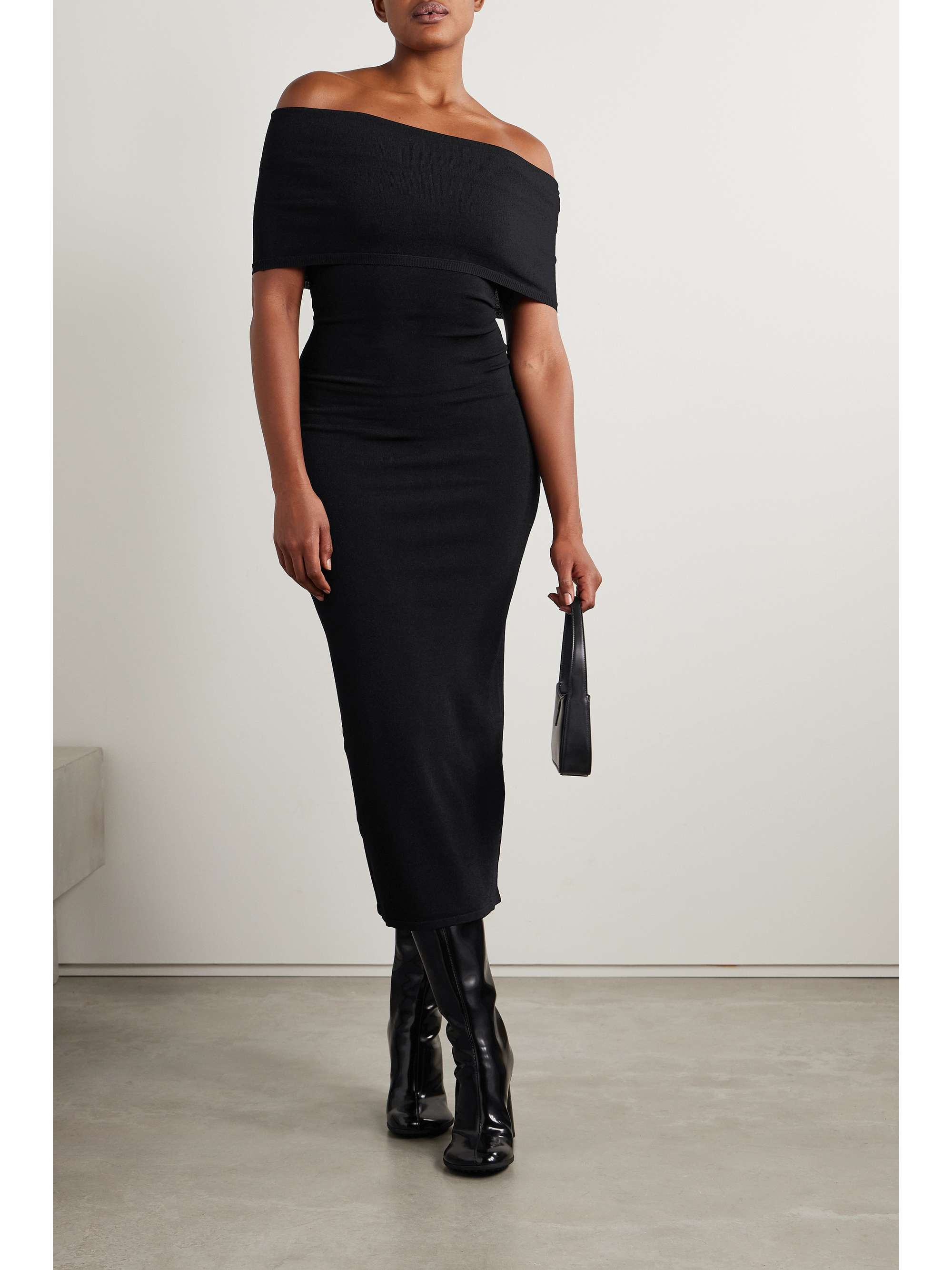 WARDROBE.NYC Offtheshoulder stretchjersey midi dress NETAPORTER