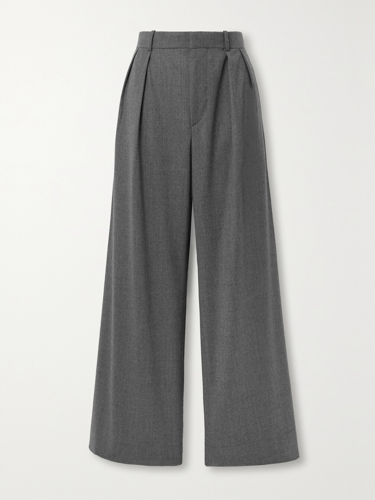 Shop Wardrobe.nyc Wool-flannel Wide-leg Pants In Gray