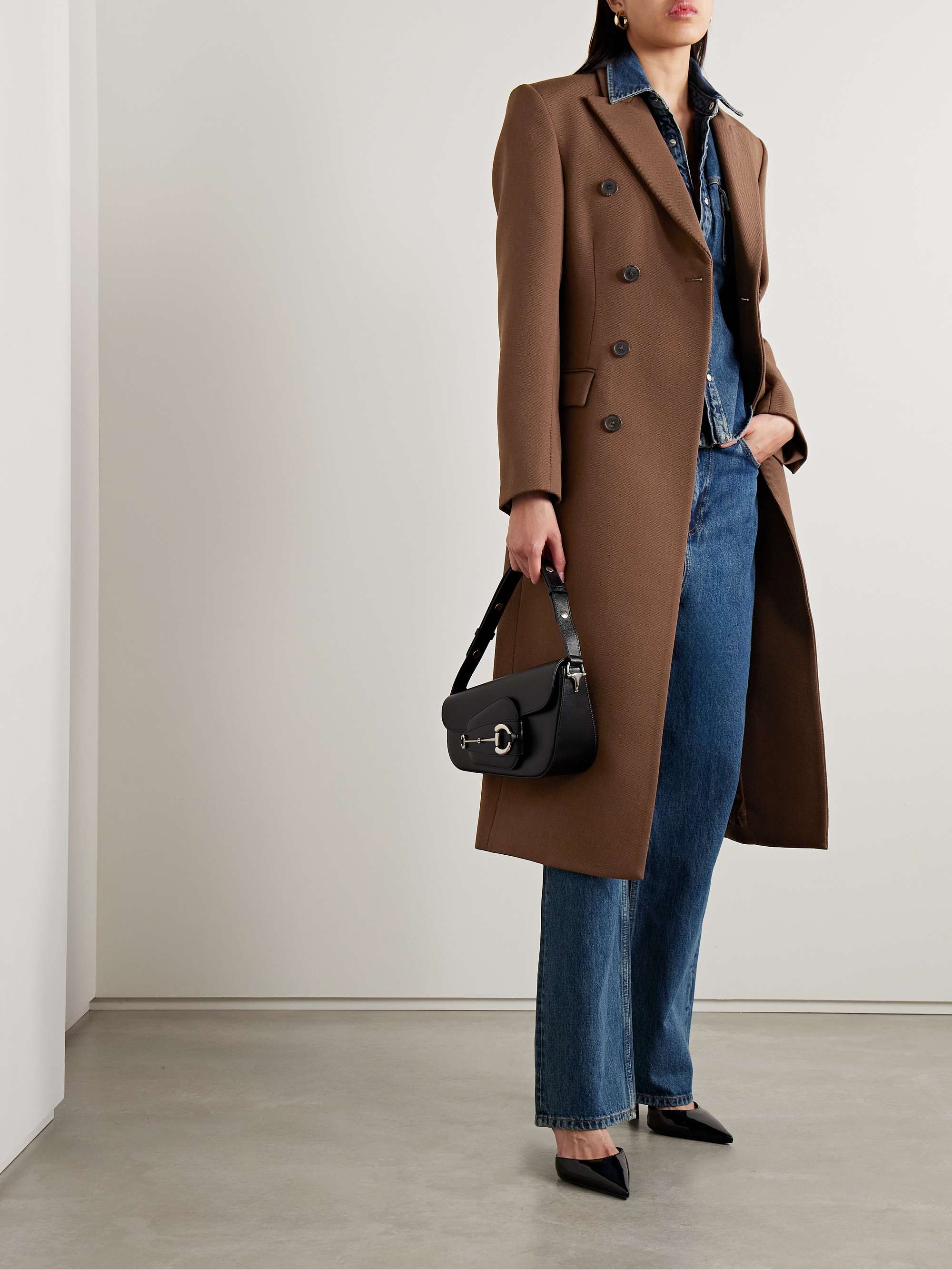 WARDROBE.NYC Double-breasted merino wool-twill coat
