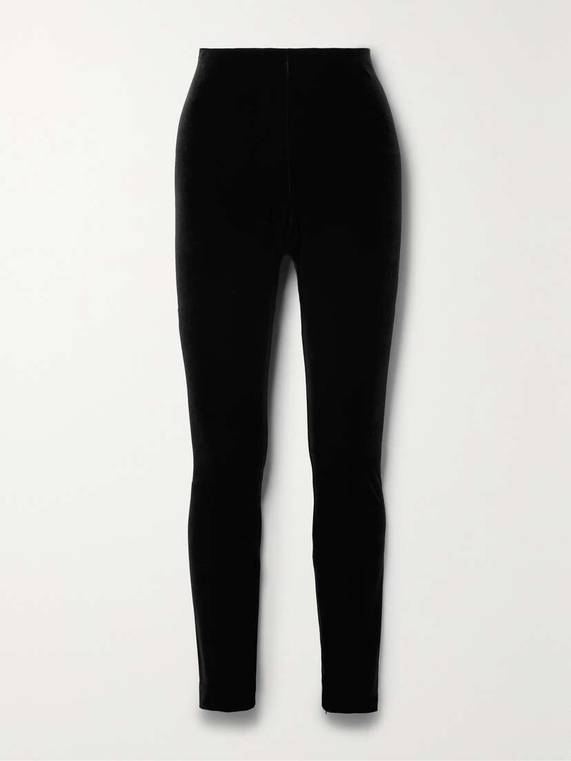 Wardrobe.NYC Stretch-velvet Leggings
