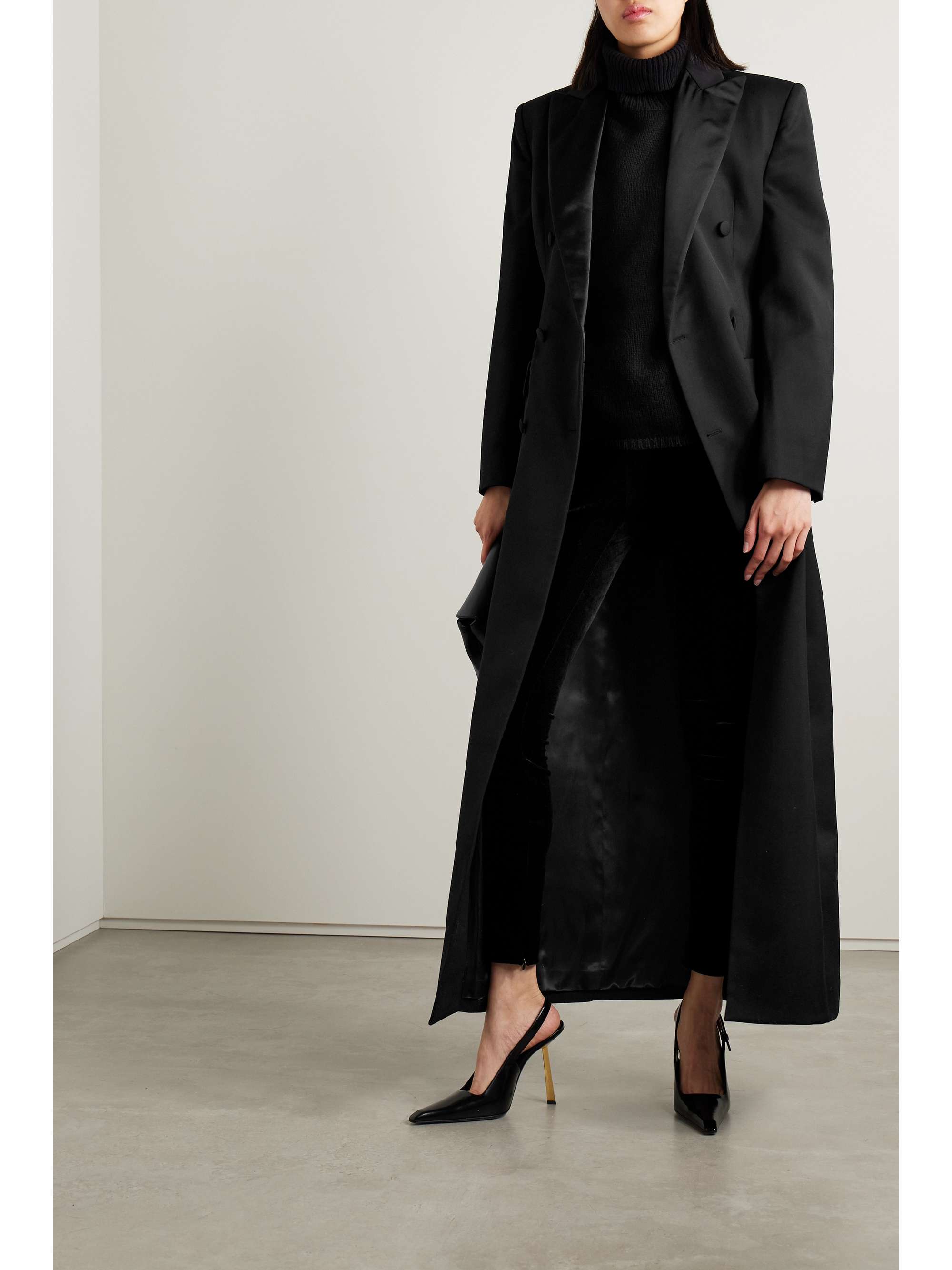 WARDROBE.NYC Stretchvelvet leggings NETAPORTER