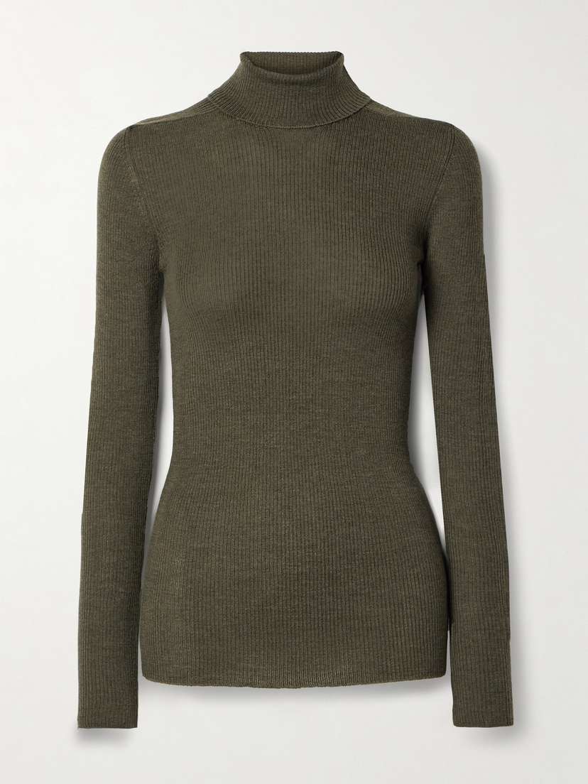 Wardrobe.NYC Ribbed Wool Turtleneck Sweater - x large