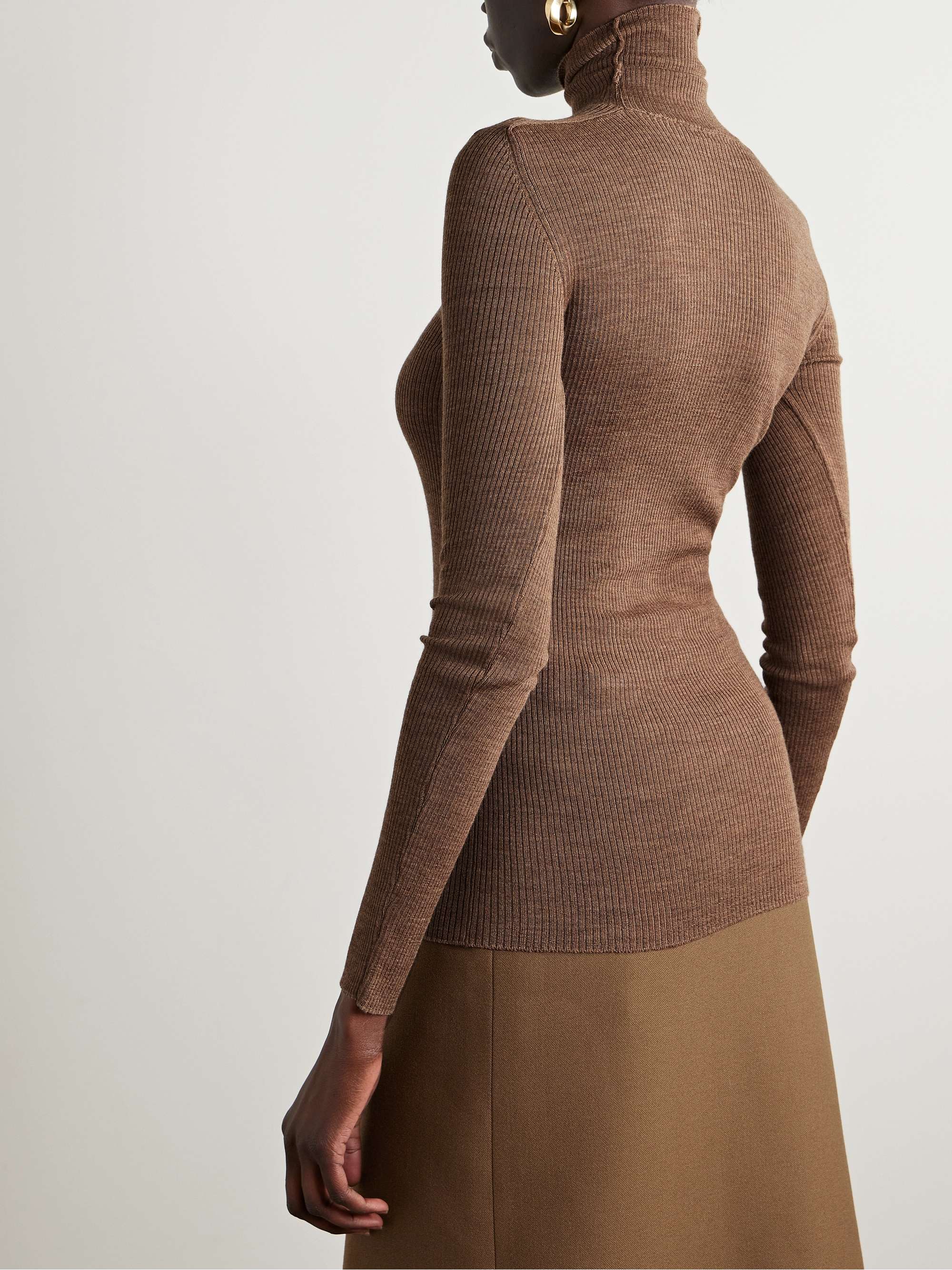 WARDROBE.NYC Ribbed wool turtleneck sweater NETAPORTER