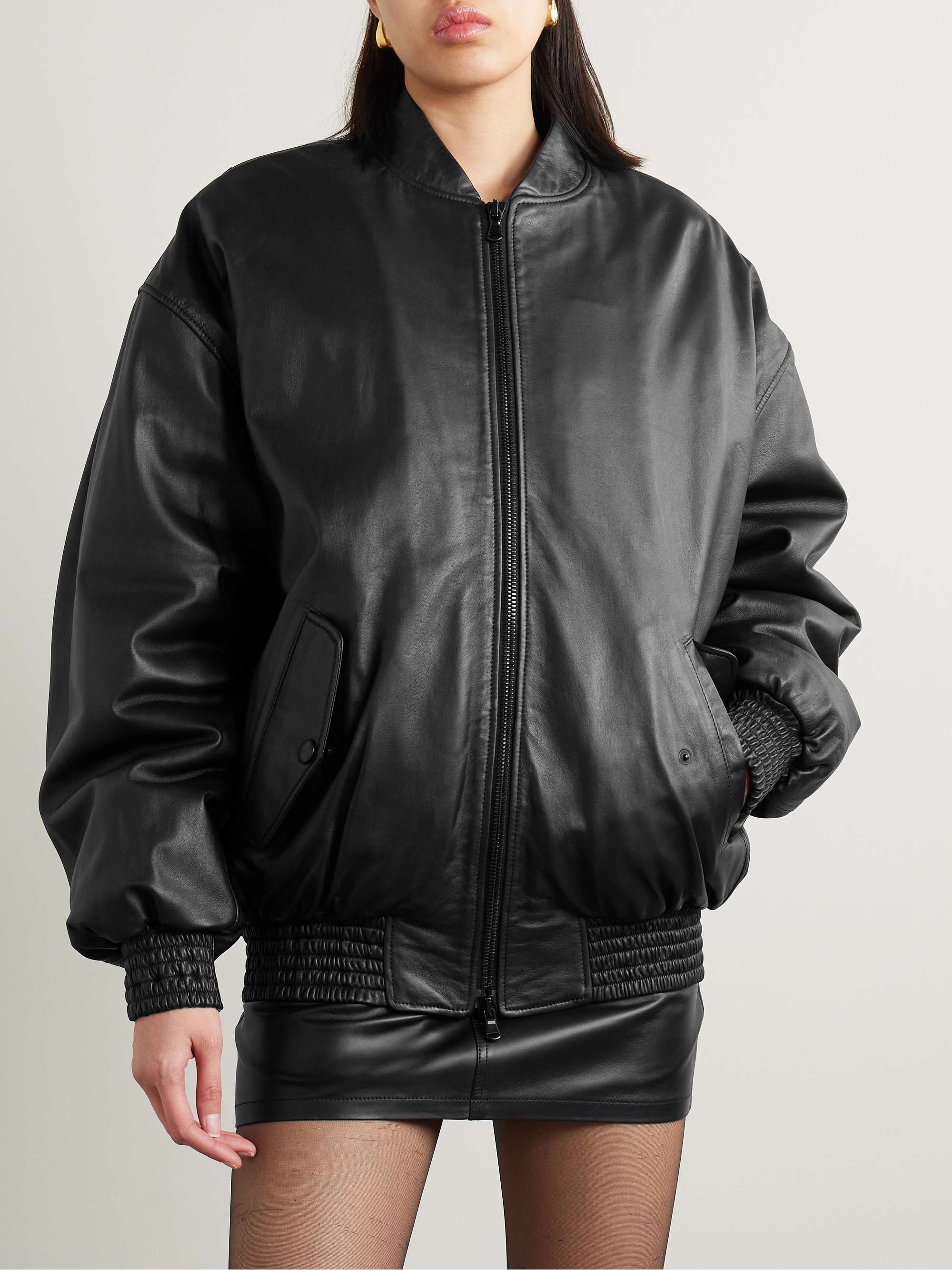 WARDROBE.NYC Leather bomber jacket NETAPORTER