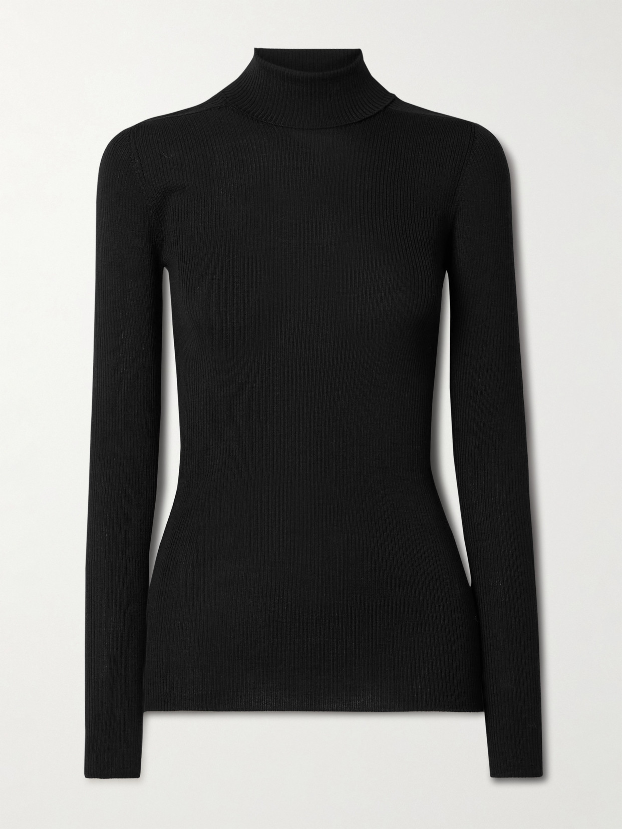 WARDROBE. NYC - Ribbed Wool Turtleneck Sweater - Black