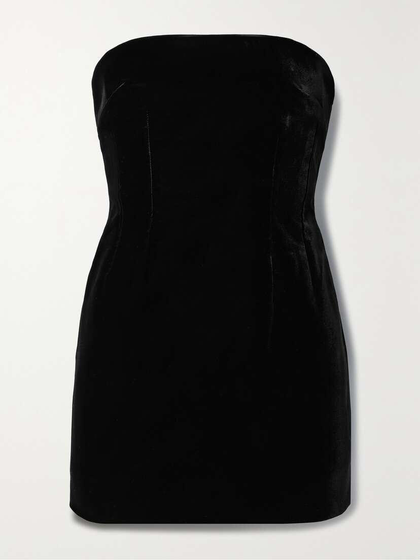 Wardrobe.NYC Strapless Velvet Mini Dress