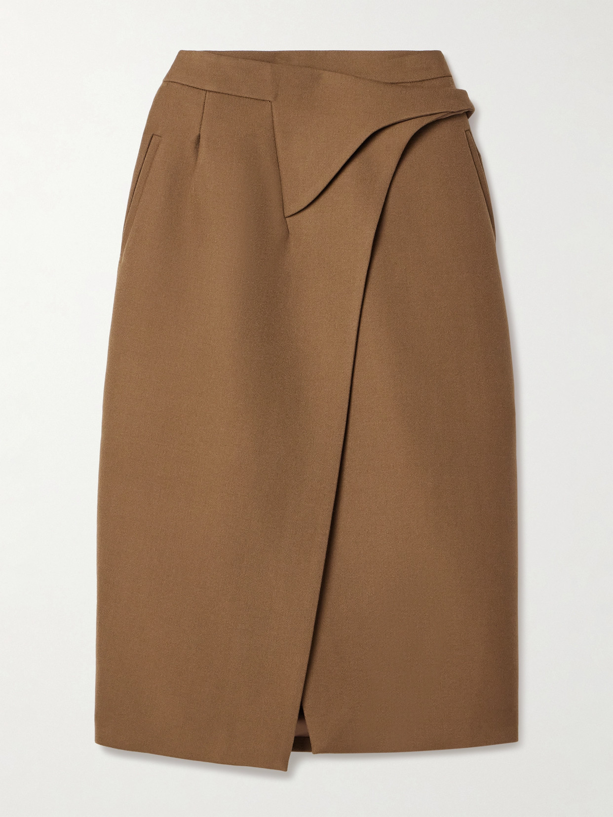 WARDROBE. NYC - Wool Midi Skirt - Brown