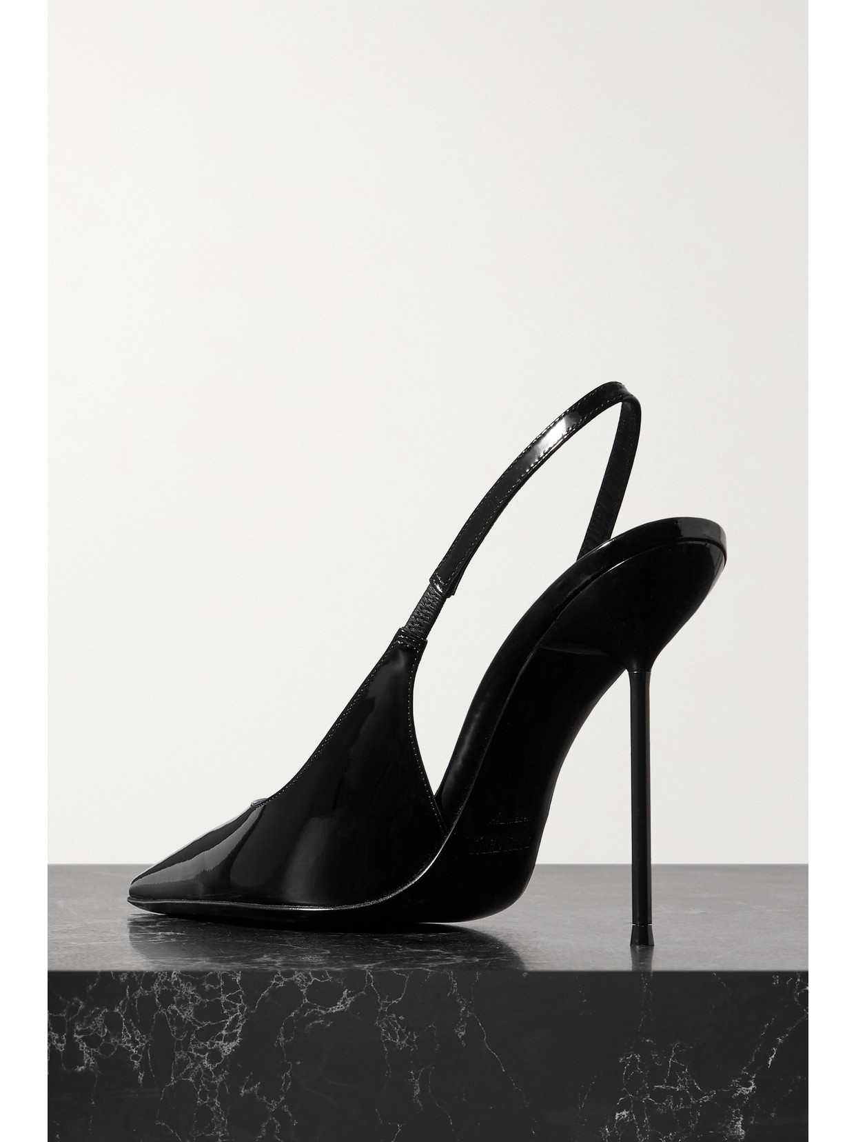 Shop Paris Texas Lidia Patent-leather Slingback Pumps In Black