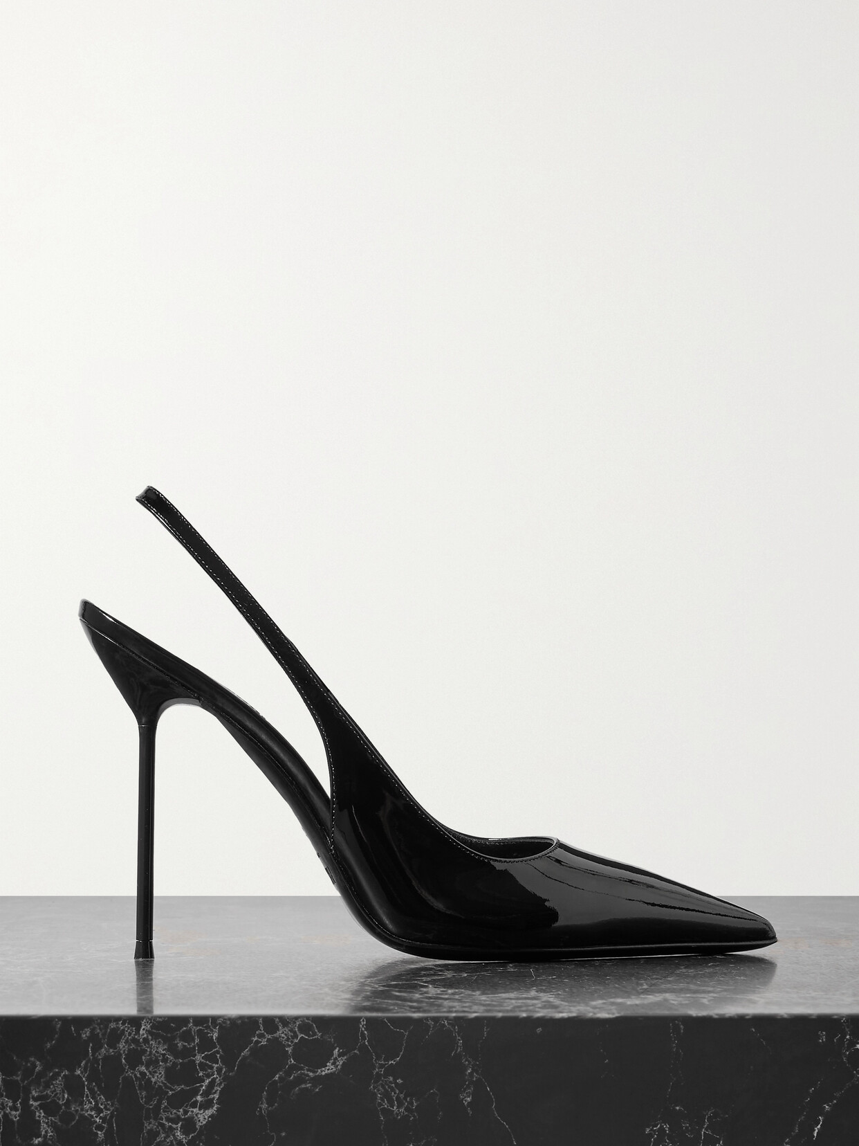 Shop Paris Texas Lidia Patent-leather Slingback Pumps In Black