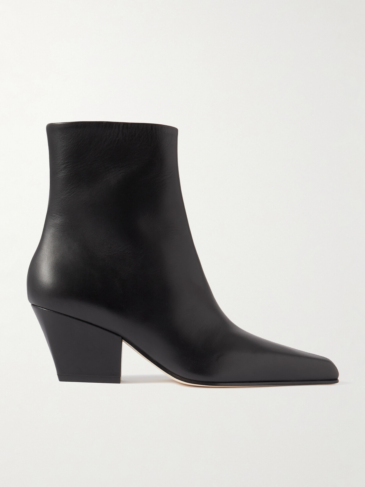 Paris Texas Jane Leather Ankle Boots In Black