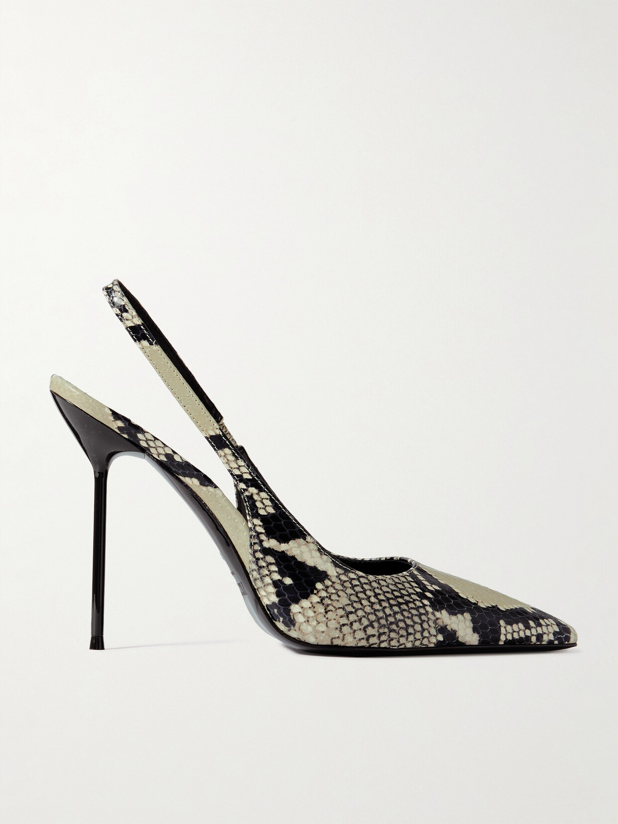 Paris Texas - Lidia Snake-effect Leather Slingback Pumps - Animal print