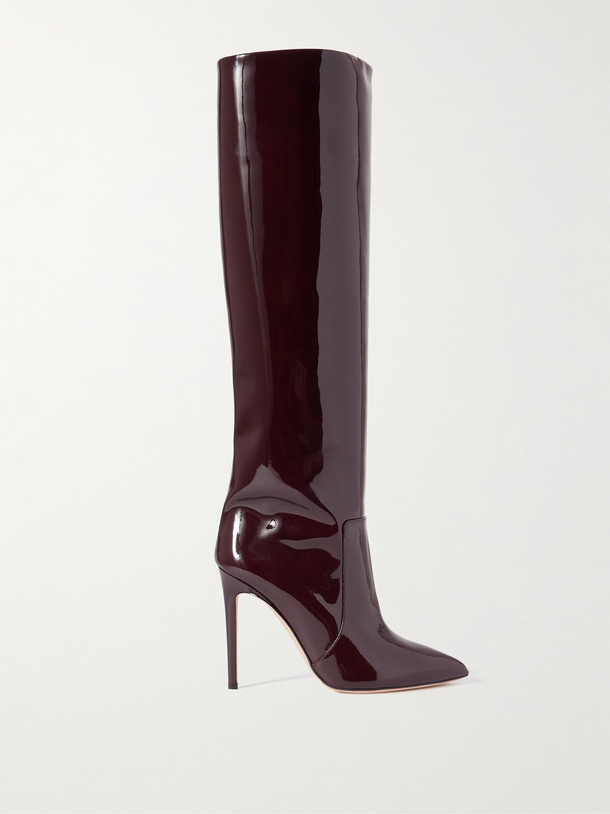 Paris Texas Stiletto Patent-leather Knee Boots In Burgundy