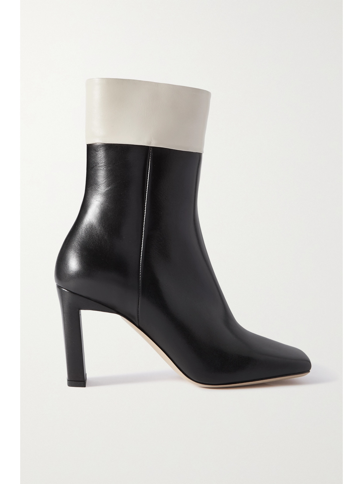 WANDLER ISA TWO-TONE LEATHER ANKLE BOOTS