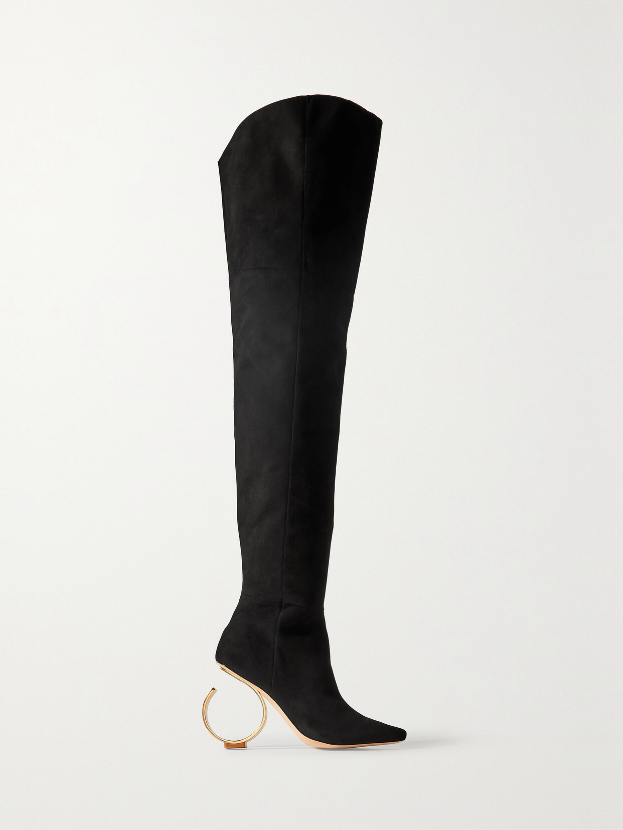 Cult Gaia Bella Suede Knee Boots - Black