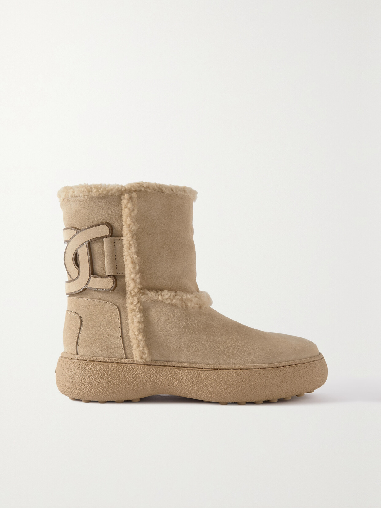 Tod's - Winter Gommini Shearling Ankle Boots - Neutrals