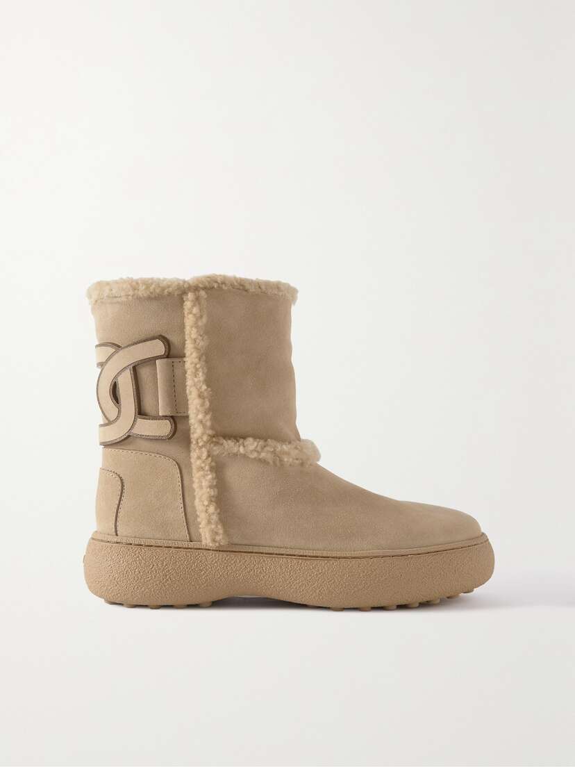 Tod's Winter Gommini Shearling Ankle Boots