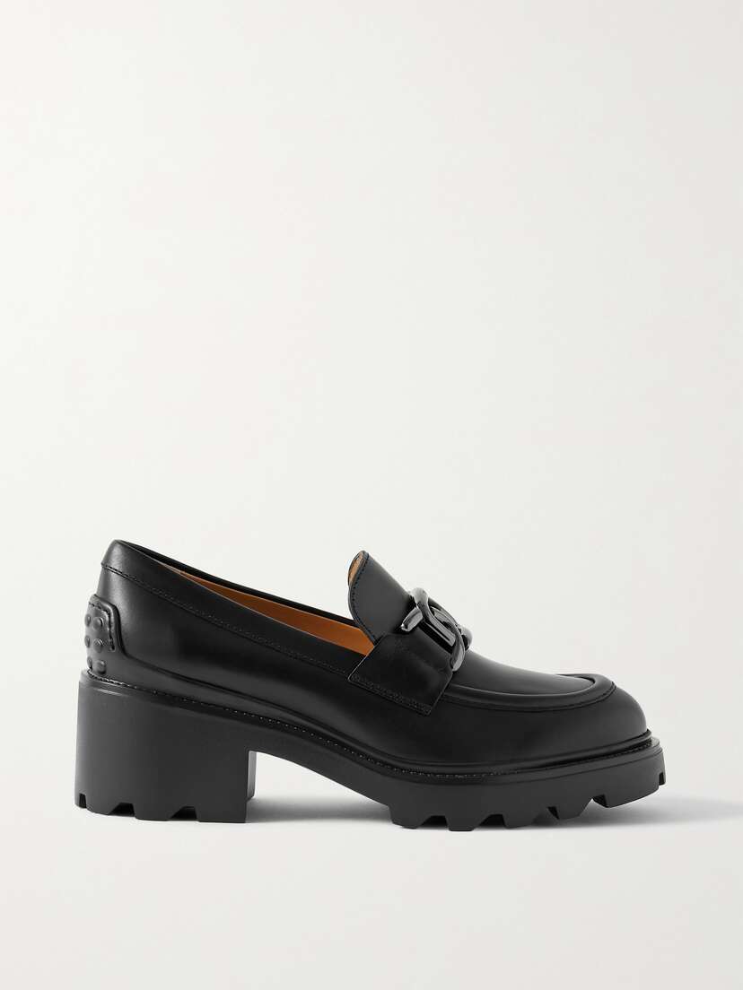 Tod's Gomma Carro Embellished Leather Loafers
