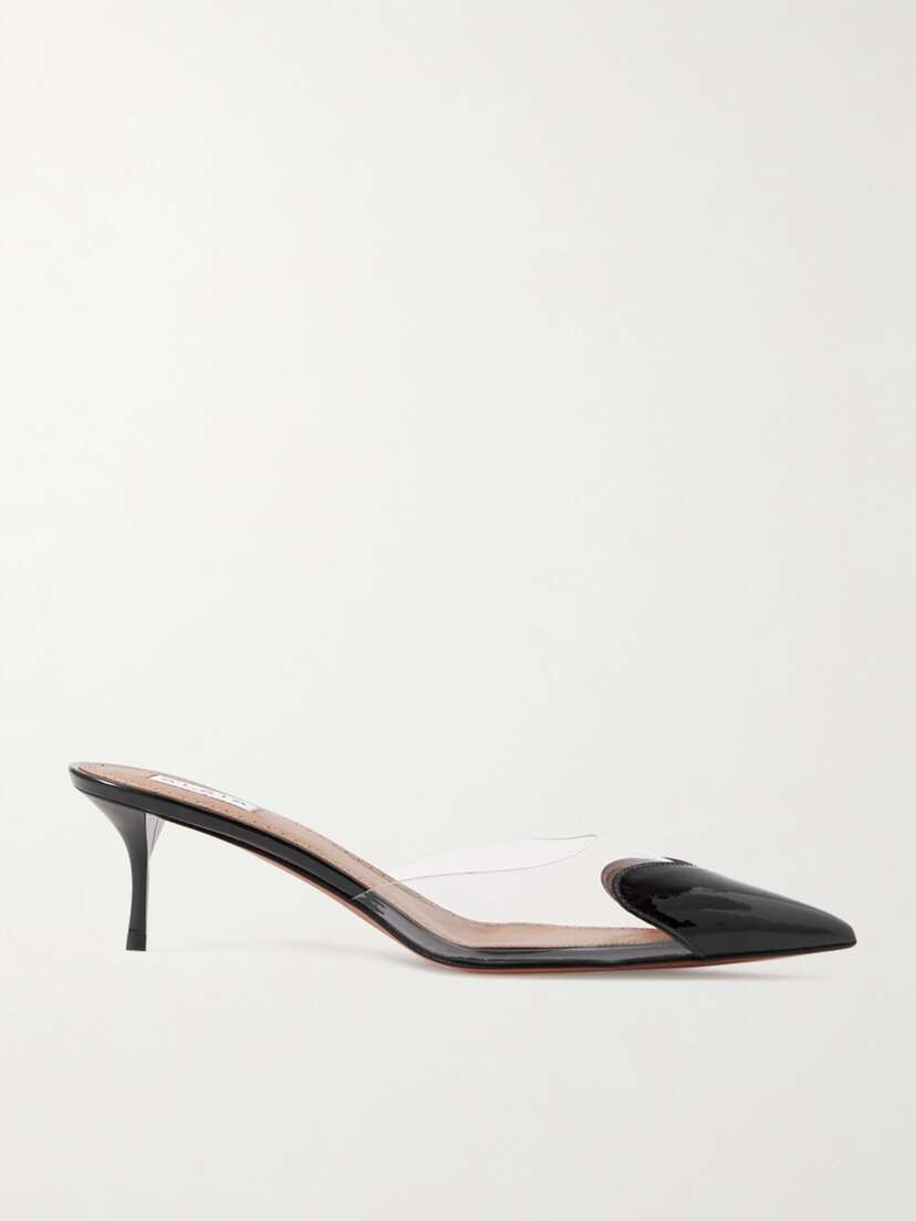 Alaïa Coeur 55 Pvc And Patent-leather Mules