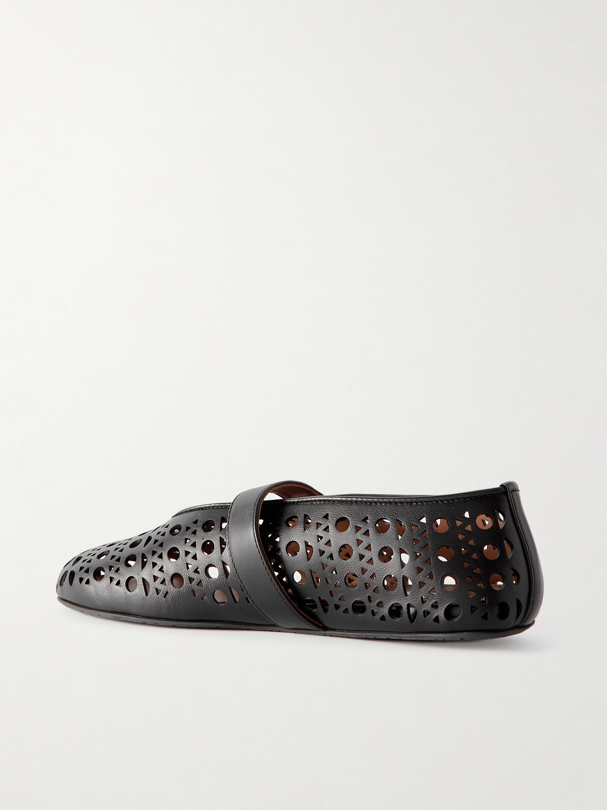 Alaïa - Perforated Leather Ballet Pumps