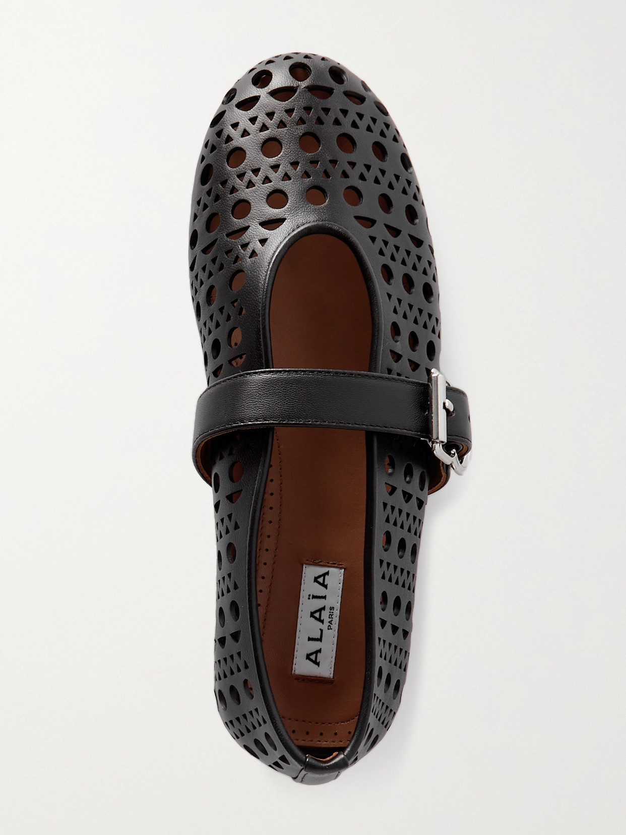 Alaïa - Perforated Leather Ballet Pumps
