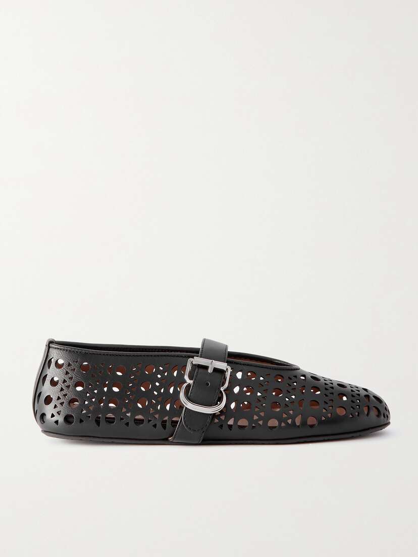 Alaïa Perforated Leather Ballet Pumps - IT35