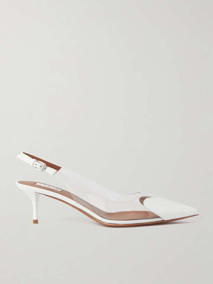 Alaïa Cœur 55 Pu And Patent-leather Slingback Pumps