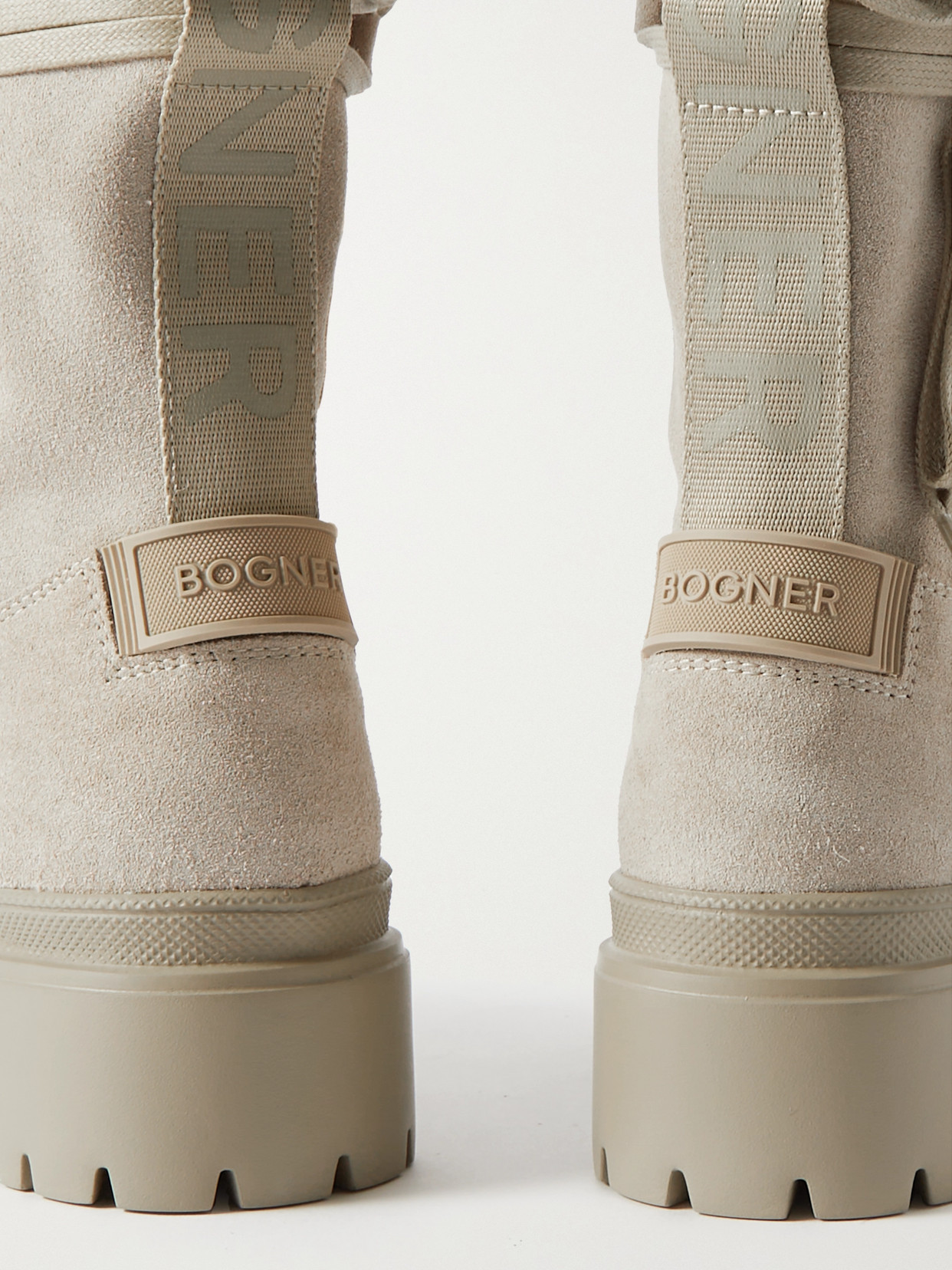 Bogner Chesa Alpina Lace-up Suede Boots In Ivory