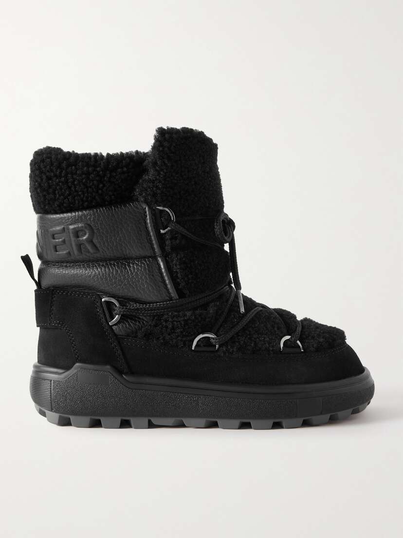 Bogner Chamonix Shearling, Leather And Suede Snow Boots