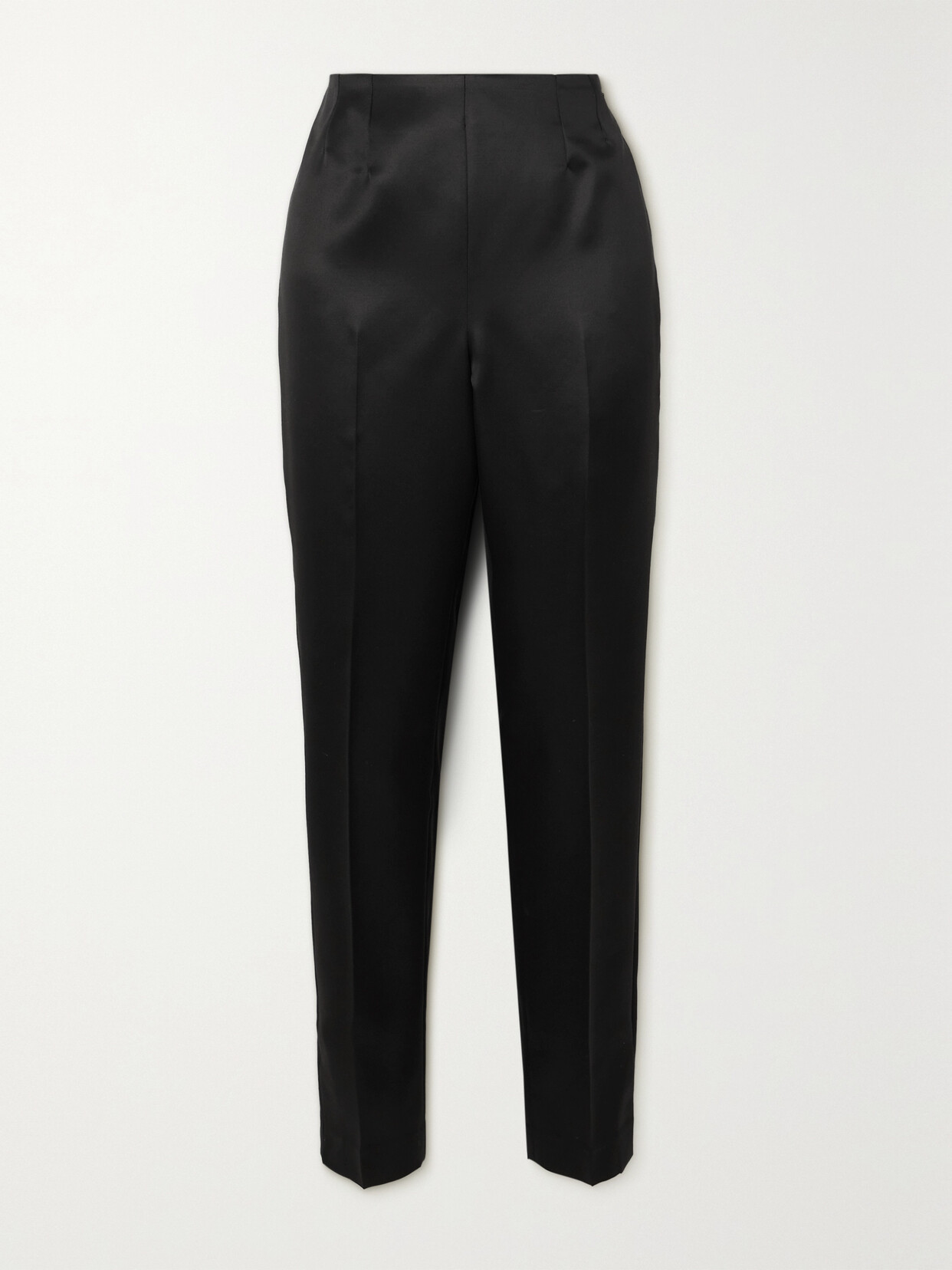 Gabriela Hearst - + Net Sustain Masto Organic Wool And Silk-blend Satin Tapered Pants - Black