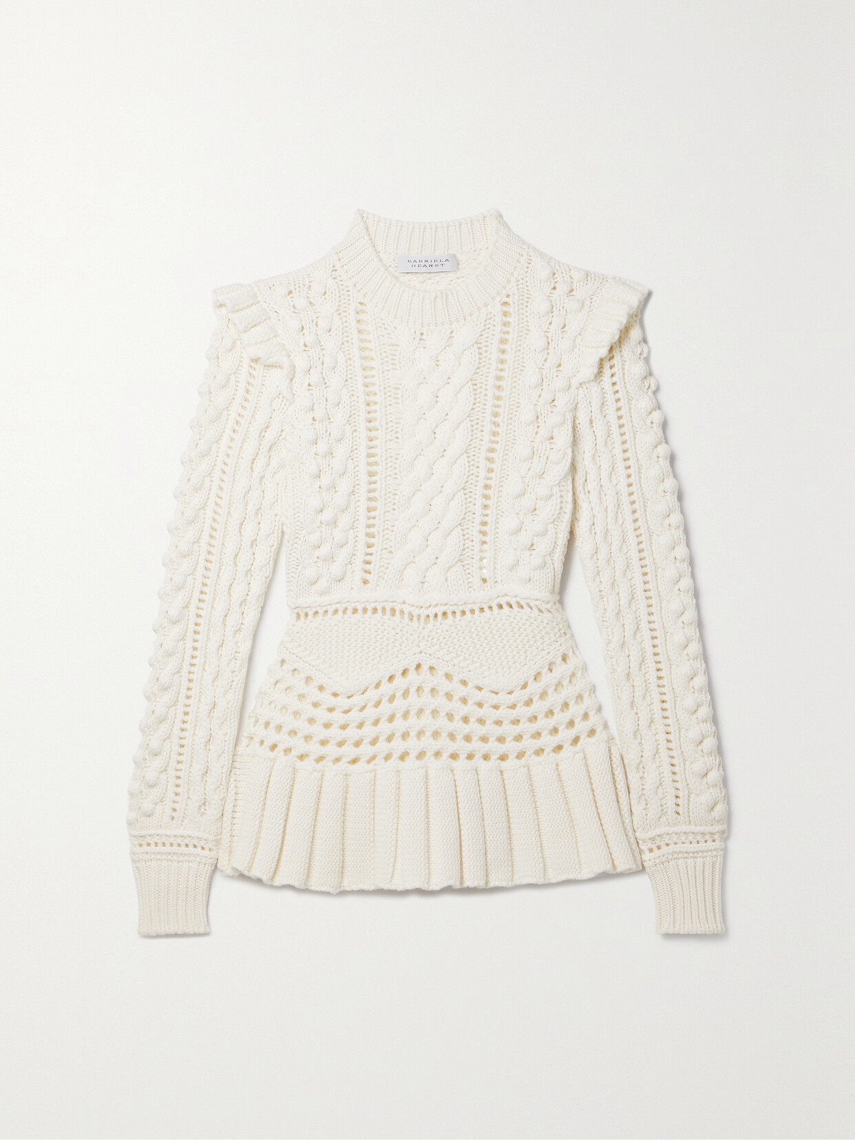 Gabriela Hearst Martha Cable-knit Cashmere Sweater In Ivory