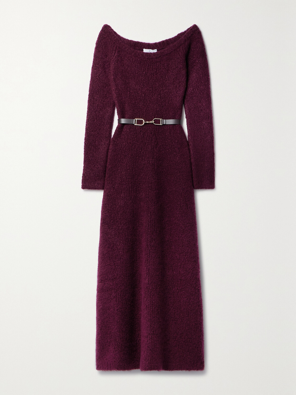 Gabriela Hearst - + Net Sustain Gertrude Belted Organic Cashmere And Silk-blend Bouclé Maxi Dress - Red